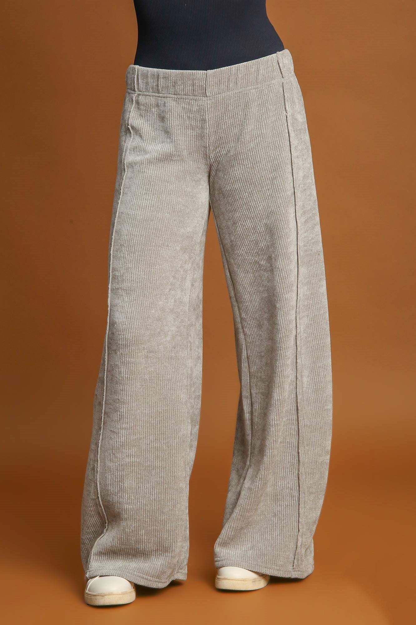 Umgee Elastic Waist Wide Leg Pants Light Gray Apparel Apparel Ship from USA TikTok Trendsi Umgee USA Trendsi https://www.cyberehub.com