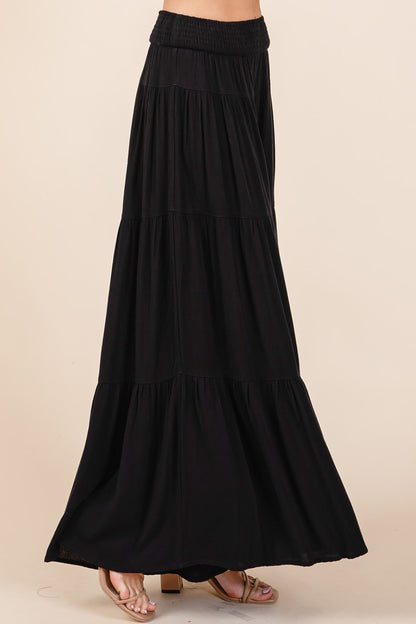 Mittoshop Tier Detail Smocked Elastic Waist Wide Leg Pants Bottoms Bottoms Clothing Mittoshop Ship from USA Women Trendsi https://www.cyberehub.com