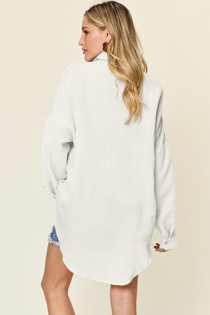 Double Take Full Size Pocketed Texture Button Up Shirt Apparel/Tops Double Take Ship from USA TikTok Tops Trendsi USPS Walmart Walmart Apparel Trendsi https://www.cyberehub.com