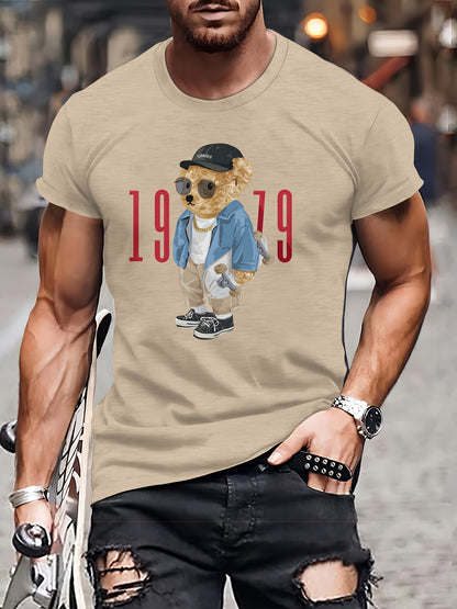 Men's Casual Round Neck T-shirt -1979 Vintage Teddy Bear Print Apparel/Shirt/Graphic Shirt SNULLO https://www.cyberehub.com