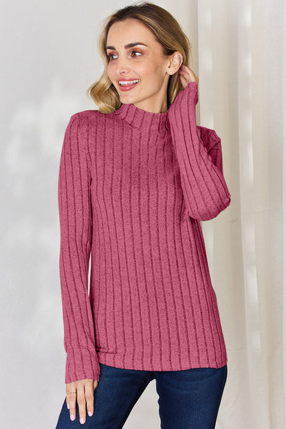 Basic Bae Full Size Ribbed Mock Neck Long Sleeve T-Shirt Apparel/Tops Basic Bae Ship from USA TikTok Tops Trendsi USPS Walmart Walmart Apparel Trendsi https://www.cyberehub.com