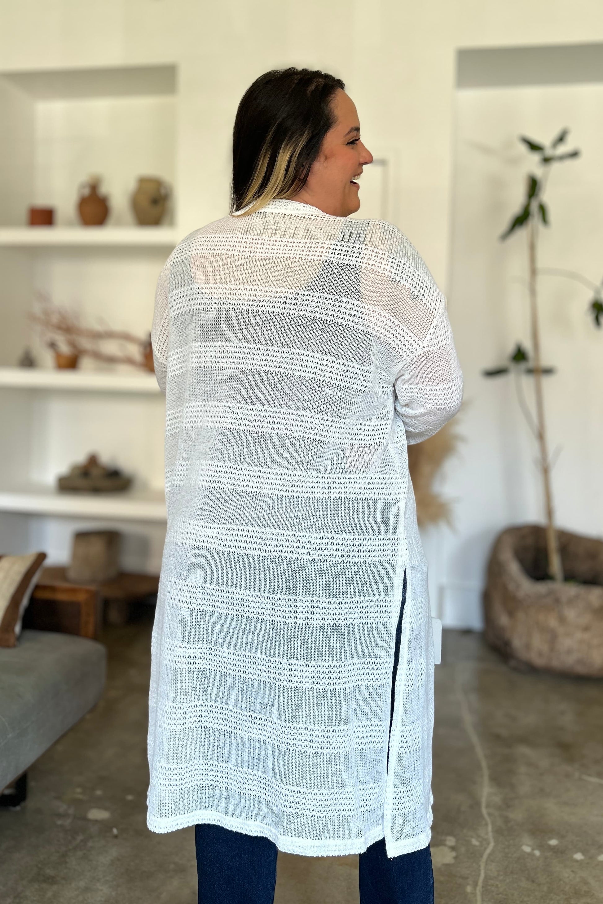 Double Take Full Size Open Front Longline Cardigan Shirt Apparel Clothing Tops Double Take Ship from USA Shirts USA Women Trendsi https://www.cyberehub.com