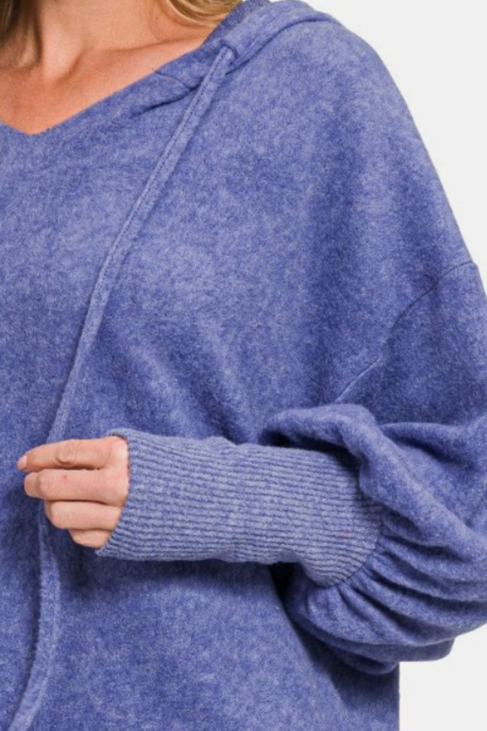 Zenana Brushed Hacci Drop Shoulder Cropped Hoodie Shirt Apparel Clothing Tops Ship from USA Shirts USA Women Zenana Trendsi https://www.cyberehub.com