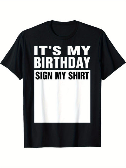 My Birthday Logo, My T-shirt, Gift T-shirt, Summer Comfortable Casual Short Sleeved T-shirt Apparel/Shirt/Graphic Shirt SNULLO https://www.cyberehub.com