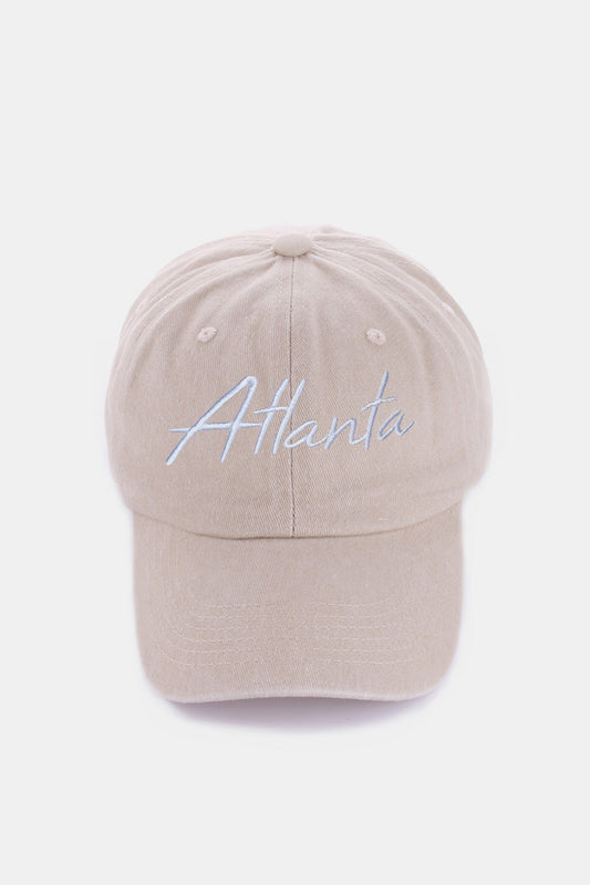 Zenana Washed ATLANTA Embroidered Baseball Cap Atlanta Ash Mocha One Size Ship from USA TikTok USA Zenana Trendsi https://www.cyberehub.com