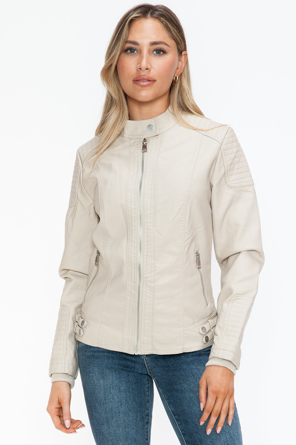 Snobbish Faux Leather Biker Jacket with Side Zip Pockets Tops/Jackets/Sweaters Clothing Tops Ship from USA Snobbish TikTok Trendsi USPS Walmart Trendsi https://www.cyberehub.com