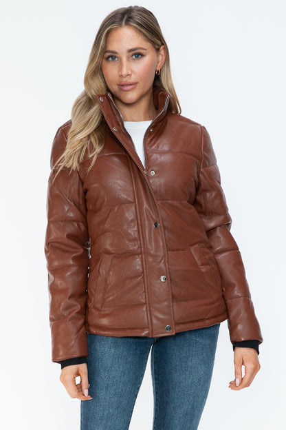 YMI Pocketed Zip Up Turtleneck Puffer Jacket Apparel Featured Ship from USA Tiktok Trendsi USA USPS Walmart YMI outerwear Trendsi https://www.cyberehub.com