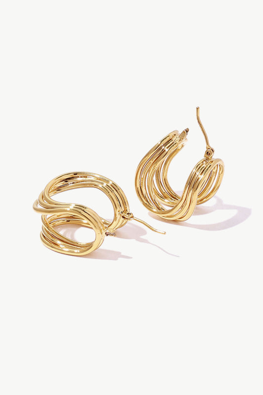 U-Shaped Hoop Earrings Gold One Size Hoop Earrings Earring Jewelry Q.T. Ship from USA Trendsi Walmart Trendsi https://www.cyberehub.com