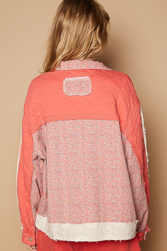 POL Floral Patchwork Zip Up Long Sleeve Jacket Apparel Apparel POL Ship from USA TikTok Trendsi Trendsi https://www.cyberehub.com