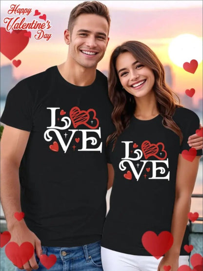 Love Valentine'S Day T-Shirt, Couple T-Shirt, Couple Christmas, Fashion Casual T-Shirt, Short-Sleeved T-Shirt Apparel/Shirt/Graphic Shirt SNULLO https://www.cyberehub.com