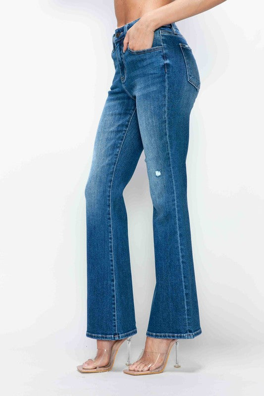 bytos Full Size High Rise Bootcut Jeans with Pockets Apparel Apparel bytos Ship from USA TikTok Trendsi Trendsi https://www.cyberehub.com