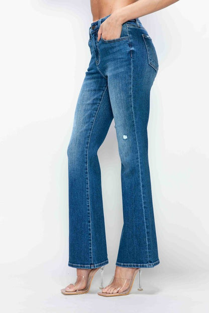 bytos Full Size High Rise Bootcut Jeans with Pockets Apparel Apparel bytos Ship from USA TikTok Trendsi Trendsi https://www.cyberehub.com
