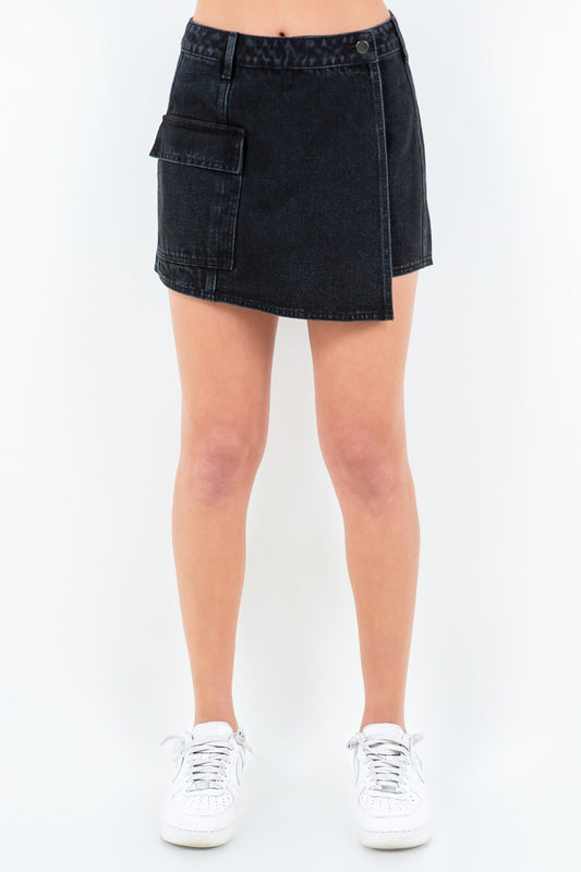 American Bazi Cargo Pocket Mini Skort Black Bottoms American Bazi Bottoms Clothing Pants Ship from USA Women Trendsi https://www.cyberehub.com