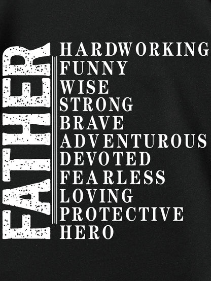 Father Printed T-shirt, Men's T-shirt, Summer Casual Short Sleeved T-shirt Apparel/Shirt/Graphic Shirt SNULLO https://www.cyberehub.com