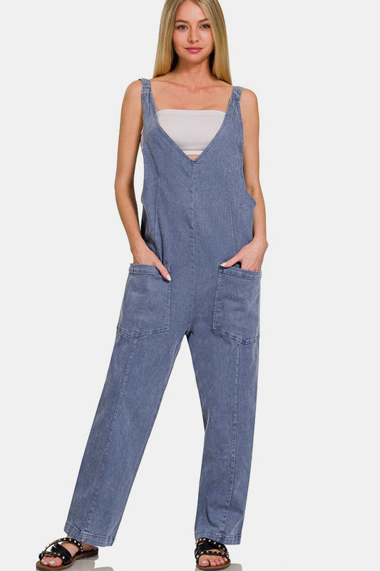 Zenana Pocketed Wide Strap Jumpsuit Black berry Apparel/Tops Ship from USA TikTok Tops Trendsi USPS Walmart Walmart Apparel Zenana Trendsi https://www.cyberehub.com