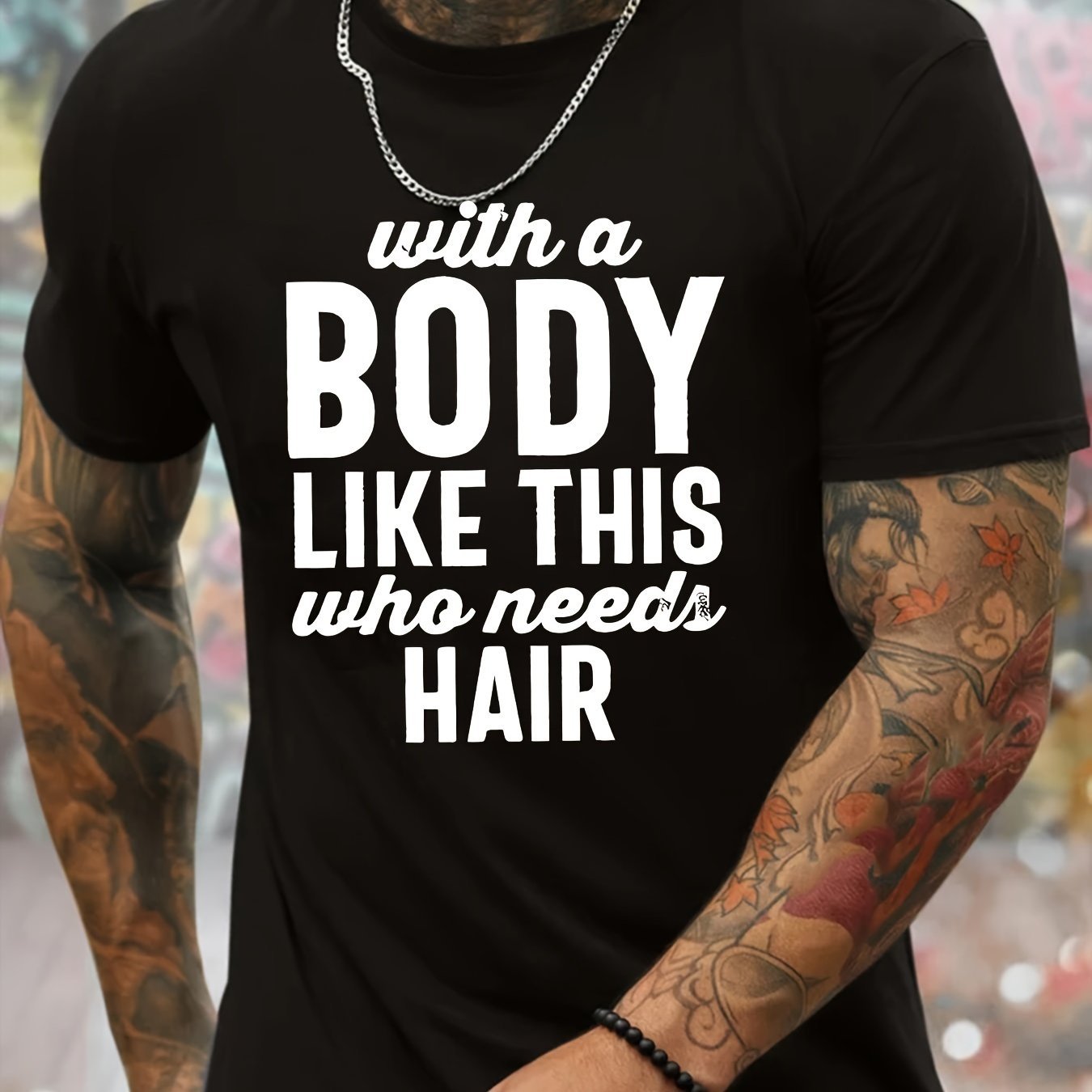 There Is Such A Body Men's Printed T-shirt, Casual Quick Drying Breathable T-shirt, Running Training Short Sleeved T-shirt, Spring And Summer Black Apparel/Shirt/Graphic Shirt SNULLO https://www.cyberehub.com