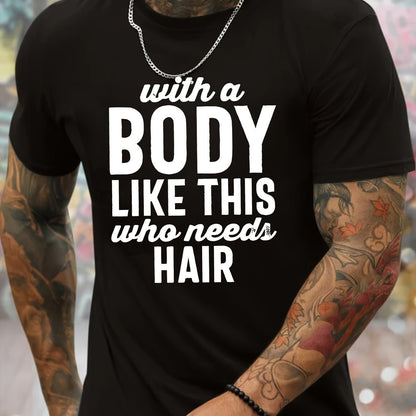 There Is Such A Body Men's Printed T-shirt, Casual Quick Drying Breathable T-shirt, Running Training Short Sleeved T-shirt, Spring And Summer Black Apparel/Shirt/Graphic Shirt SNULLO https://www.cyberehub.com