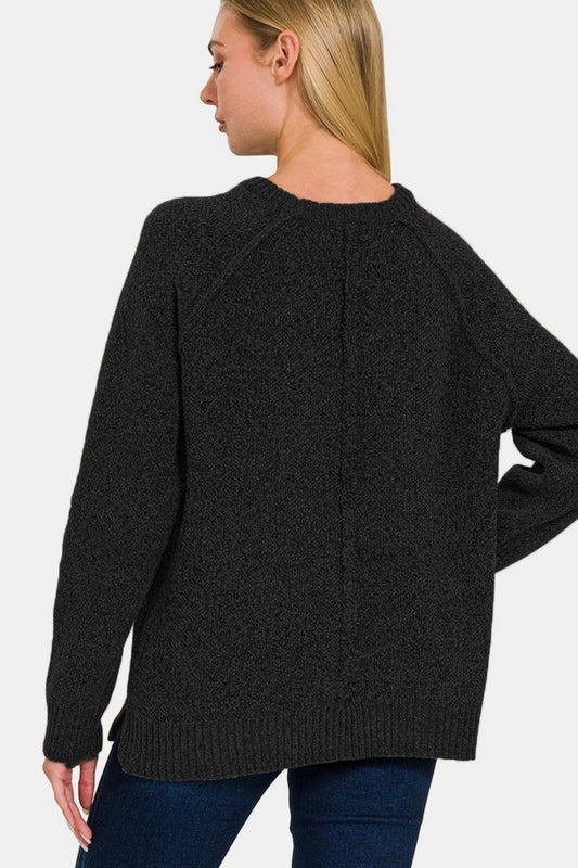 Zenana Side Slit Raglan Sleeve Sweater Tops/Jackets/Sweaters Clothing Tops Ship from USA TikTok Trendsi USPS Walmart Zenana Trendsi https://www.cyberehub.com