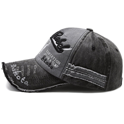 Vintage Embroidered Letter Washed Baseball Cap Apparel/Hat CJ Hat Ship From China CJ https://www.cyberehub.com