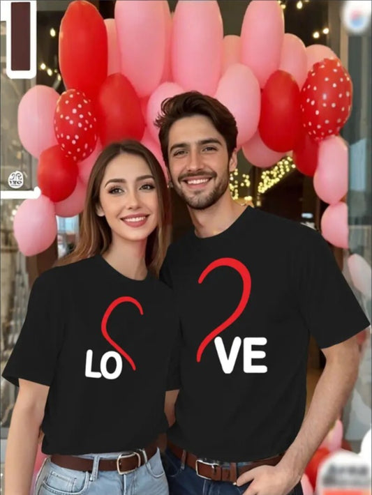 Love Valentine'S Day T-Shirt, Couple T-Shirt, Couple Christmas, Fashion Casual T-Shirt, Short-Sleeved T-Shirt Apparel/Shirt/Graphic Shirt SNULLO https://www.cyberehub.com