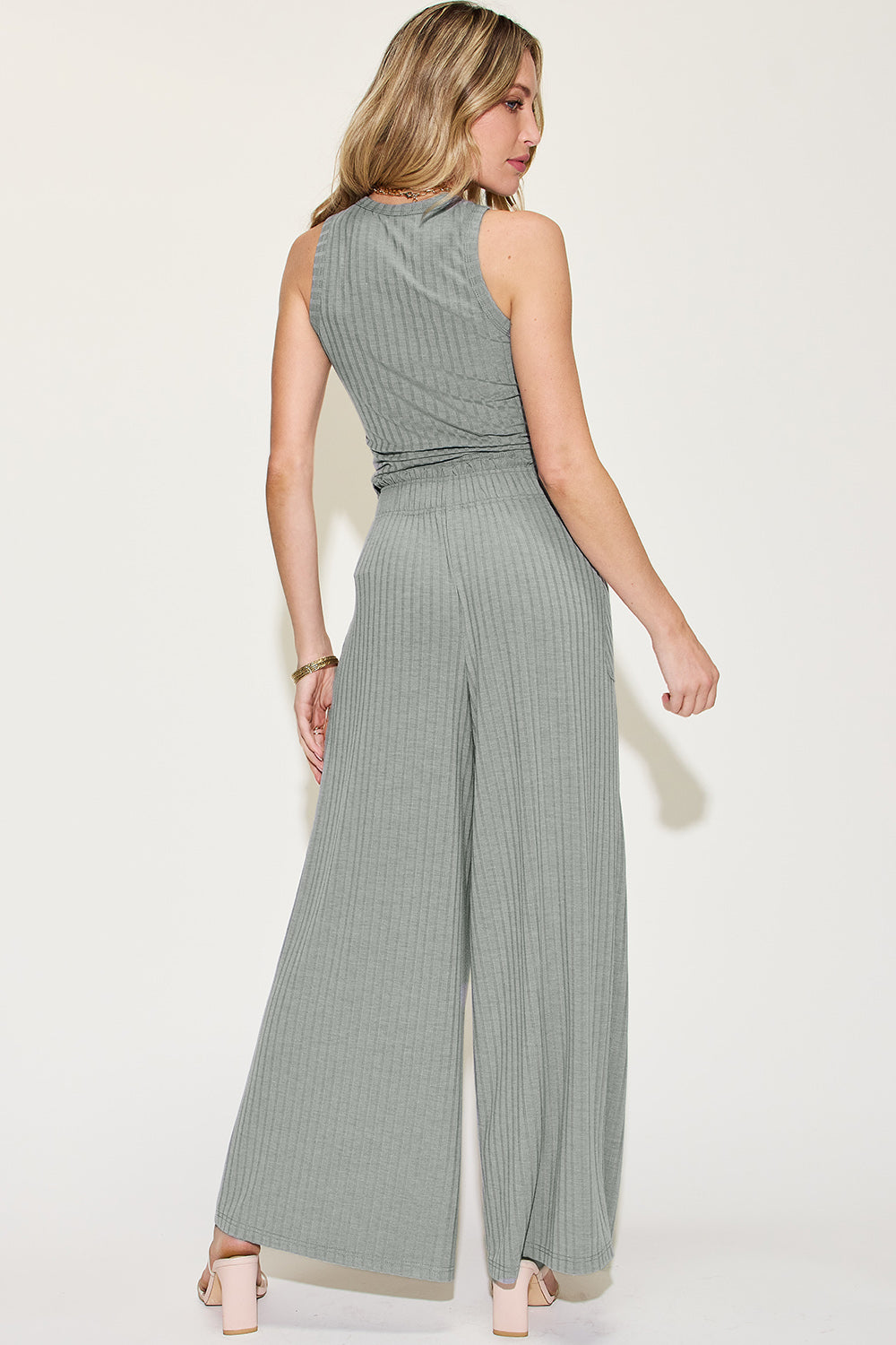 Basic Bae Full Size Ribbed Tank and Wide Leg Pants Set Apparel/Tops Basic Bae Ship from USA TikTok Tops Trendsi USPS Walmart Walmart Apparel Trendsi https://www.cyberehub.com