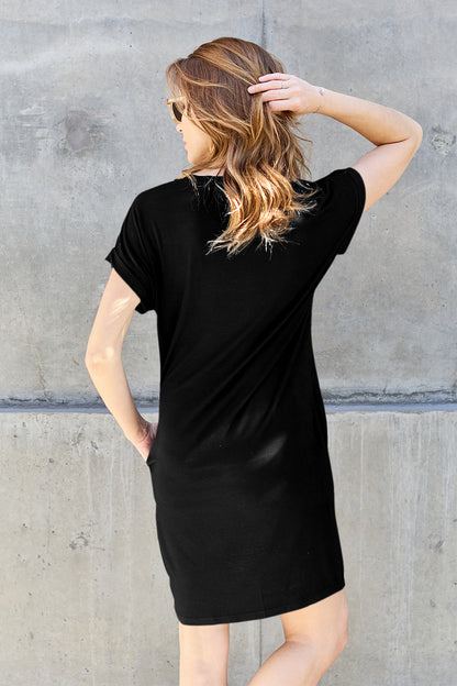 Basic Bae Bamboo Full Size Round Neck Short Sleeve Dress with Pockets Apparel/Dress Basic Bae Dress Ship from USA TikTok Trendsi USPS Walmart Walmart Apparel Trendsi https://www.cyberehub.com
