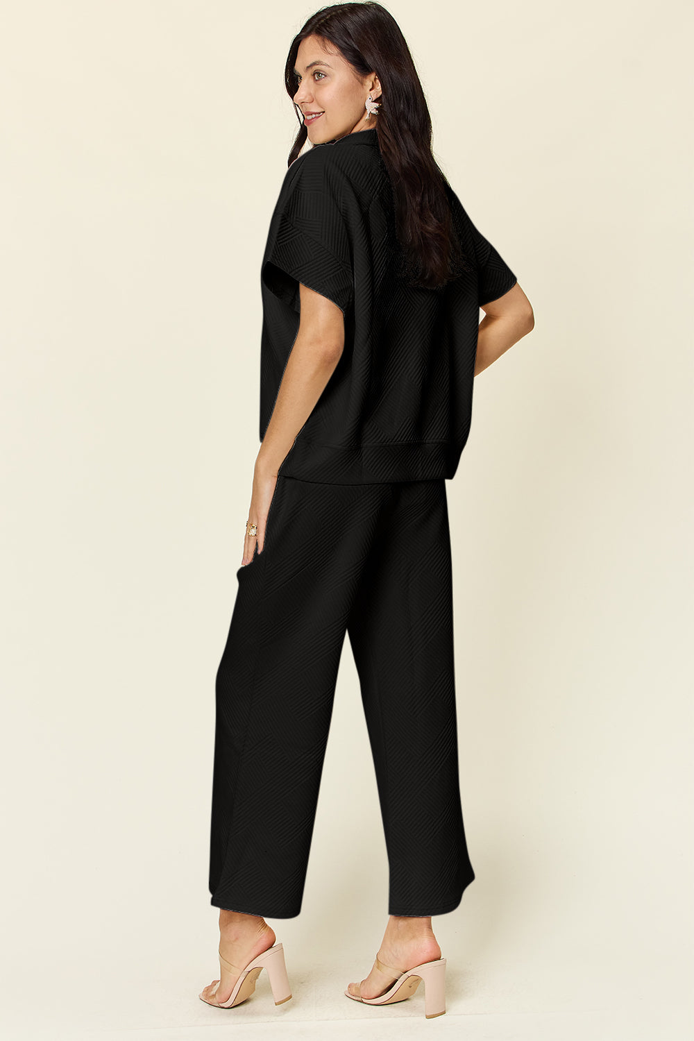 Double Take Full Size Texture Half Zip Short Sleeve Top and Pants Set Apparel/Tops Double Take Ship from USA TikTok Tops Trendsi USPS Walmart Walmart Apparel Trendsi https://www.cyberehub.com