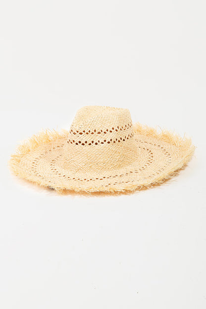 Fame Openwork Raw Hem Weave Hat IV One Size Fame Accessories Ship from USA TikTok USA Trendsi https://www.cyberehub.com