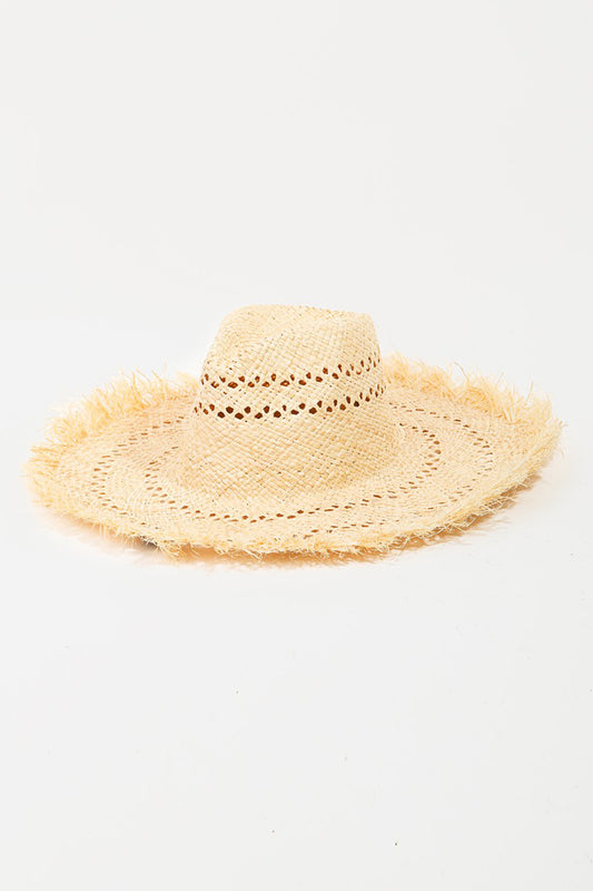 Fame Openwork Raw Hem Weave Hat IV One Size Fame Accessories Ship from USA TikTok USA Trendsi https://www.cyberehub.com