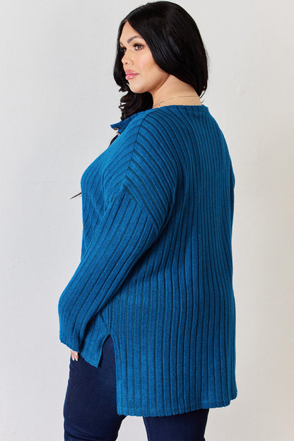 Basic Bae Full Size Ribbed Half Button Long Sleeve High-Low T-Shirt Apparel/Tops Basic Bae Ship from USA TikTok Tops Trendsi USPS Walmart Walmart Apparel Trendsi https://www.cyberehub.com