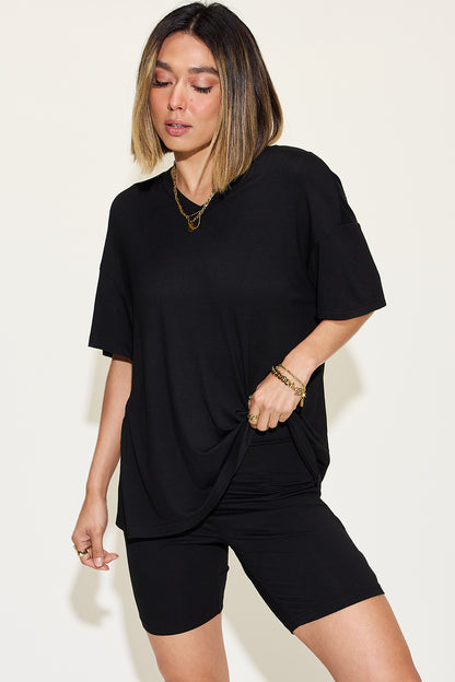 Basic Bae Full Size V-Neck Drop Shoulder T-Shirt and Shorts Set Apparel/Tops Basic Bae Ship from USA TikTok Tops Trendsi USPS Walmart Walmart Apparel Trendsi https://www.cyberehub.com