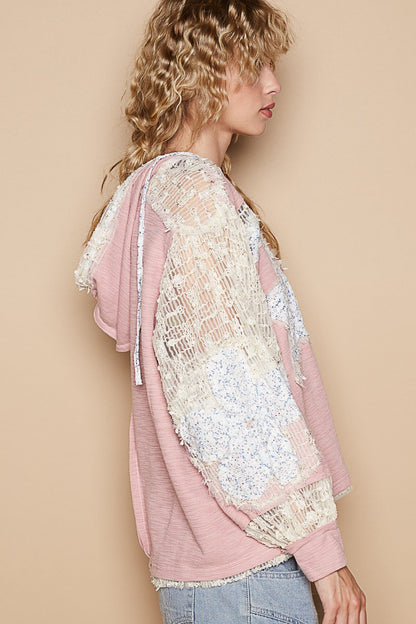 POL Star Patch Lace Long Sleeve Hooded Top Apparel/Tops POL Ship from USA TikTok Tops Trendsi USPS Walmart Walmart Apparel Trendsi https://www.cyberehub.com