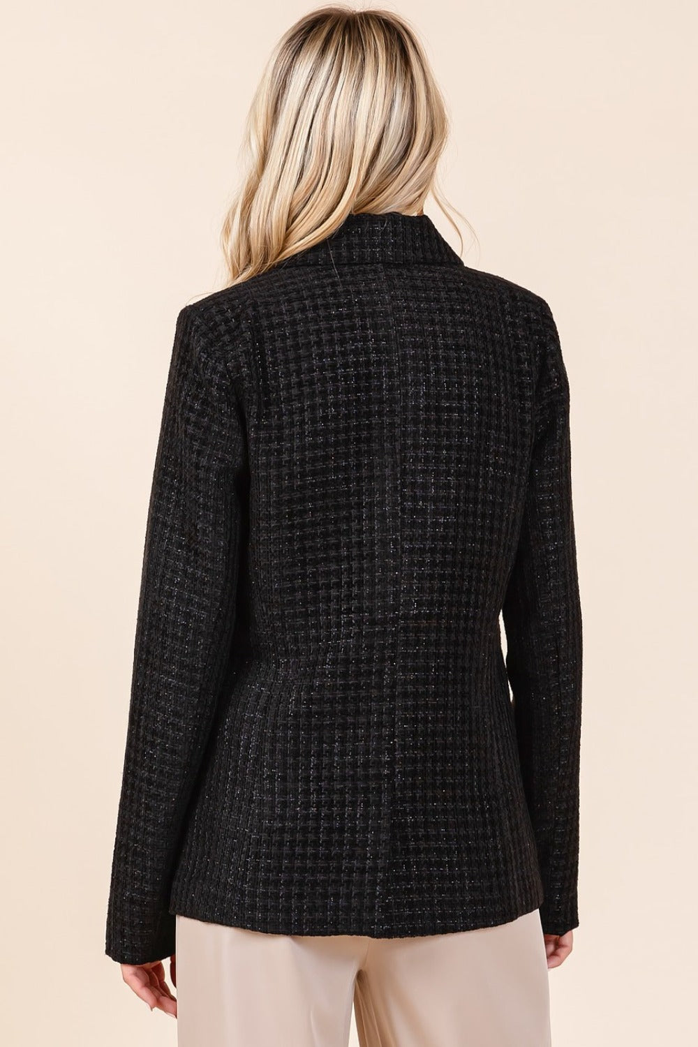 Mittoshop Plaid Texture Double-Breasted Long Sleeve Blazer Tops/Jackets/Sweaters Clothing Tops Mittoshop Ship from USA TikTok Trendsi USPS Walmart Trendsi https://www.cyberehub.com