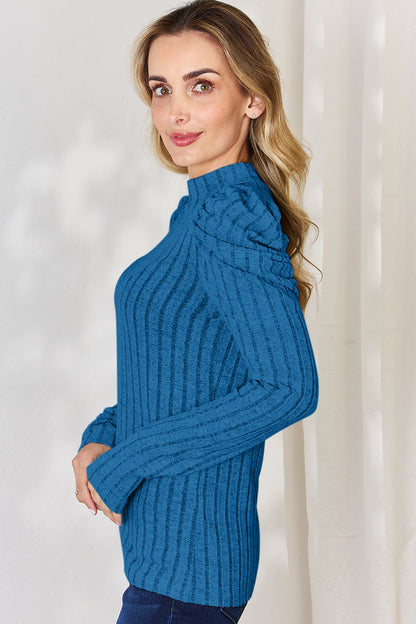 Basic Bae Full Size Ribbed Mock Neck Puff Sleeve T-Shirt Apparel/Tops Basic Bae Ship from USA TikTok Tops Trendsi USPS Walmart Walmart Apparel Trendsi https://www.cyberehub.com
