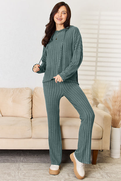 Basic Bae Full Size Ribbed Drawstring Hooded Top and Straight Pants Set Deep Teal Apparel/Tops Basic Bae Ship from USA TikTok Tops Trendsi USPS Walmart Walmart Apparel Trendsi https://www.cyberehub.com