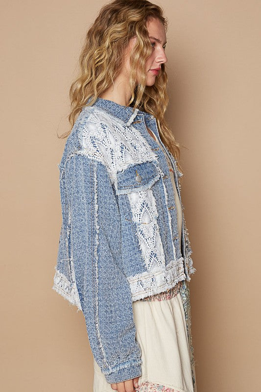 POL Crochet Patch Embroidered Button Up Jacket Apparel Apparel POL Ship from USA TikTok Trendsi Trendsi https://www.cyberehub.com