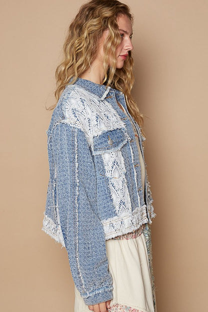 POL Crochet Patch Embroidered Button Up Jacket Apparel Apparel POL Ship from USA TikTok Trendsi Trendsi https://www.cyberehub.com