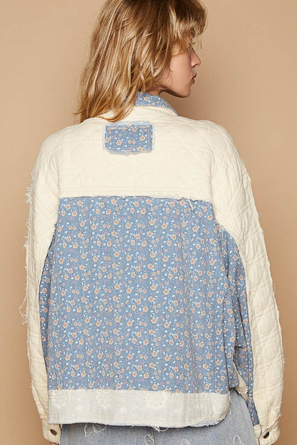 POL Floral Patchwork Zip Up Long Sleeve Jacket Apparel Apparel POL Ship from USA TikTok Trendsi Trendsi https://www.cyberehub.com