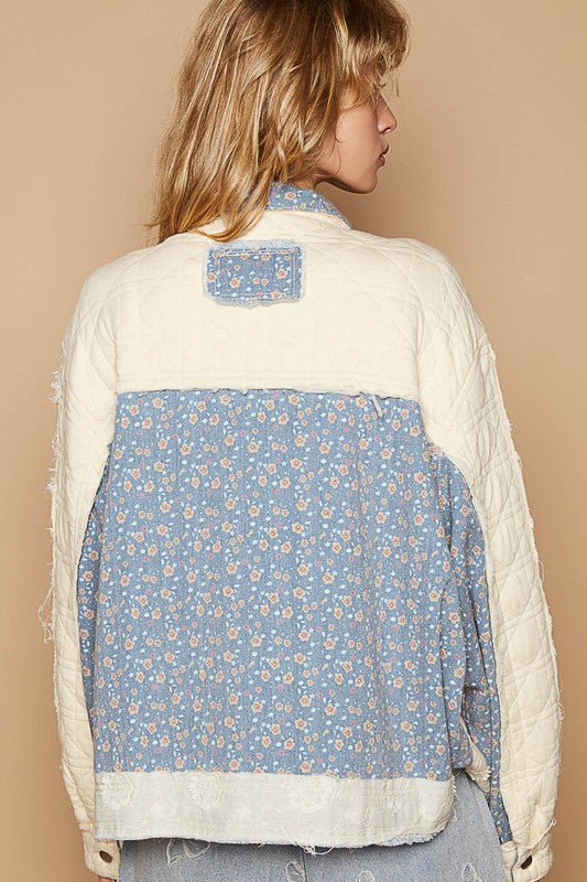 POL Floral Patchwork Zip Up Long Sleeve Jacket Apparel Apparel POL Ship from USA TikTok Trendsi Trendsi https://www.cyberehub.com