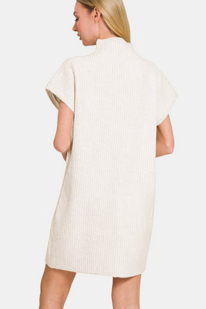 Zenana Short Sleeve Sweater Mini Dress Apparel Apparel Ship from USA TikTok Trendsi Zenana Trendsi https://www.cyberehub.com