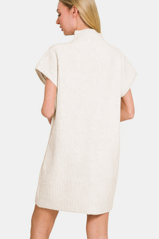 Zenana Short Sleeve Sweater Mini Dress Apparel Apparel Ship from USA TikTok Trendsi Zenana Trendsi https://www.cyberehub.com