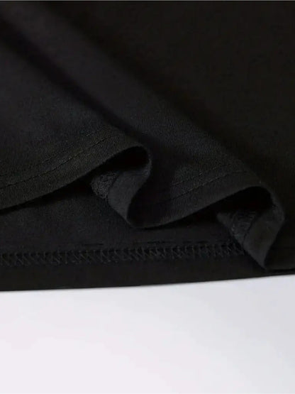 POETIC JUSTICE Letter Printed Round Neck Short Sleeved T-shirt For Men, Casual Summer T-shirt, Suitable For Daily Wear And Vacation Destinations Apparel/Shirt/Graphic Shirt SNULLO https://www.cyberehub.com
