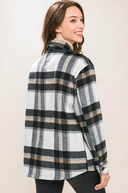 Love Tree Plaid Button Up Shacket Tops/Jackets/Sweaters Clothing Tops LOVE TREE Ship from USA TikTok Trendsi USPS Walmart Trendsi https://www.cyberehub.com