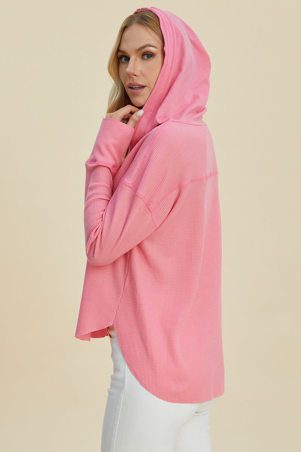 Double Take Full Size High-Low Dropped Shoulder Long Sleeve Hoodie Tops/Jackets/Sweaters Clothing Tops Doorbusters Double Take Ship from USA TikTok Trendsi USPS Walmart Trendsi https://www.cyberehub.com
