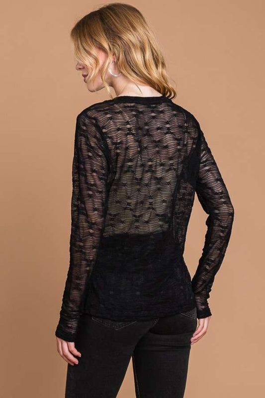 Culture Code Full Size Round Neck Mesh Perspective Top Apparel/Tops Culture Code Ship from USA TikTok Tops Trendsi USPS Walmart Walmart Apparel Trendsi https://www.cyberehub.com