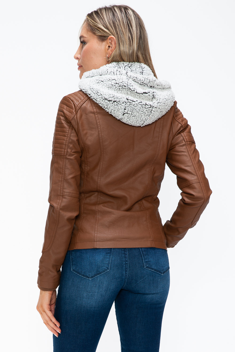 YMI Removable Faux Layered Multi-Pocket Jacket with Fuzzy Hood Apparel Featured Ship from USA Tiktok Trendsi USA USPS Walmart YMI outerwear Trendsi https://www.cyberehub.com