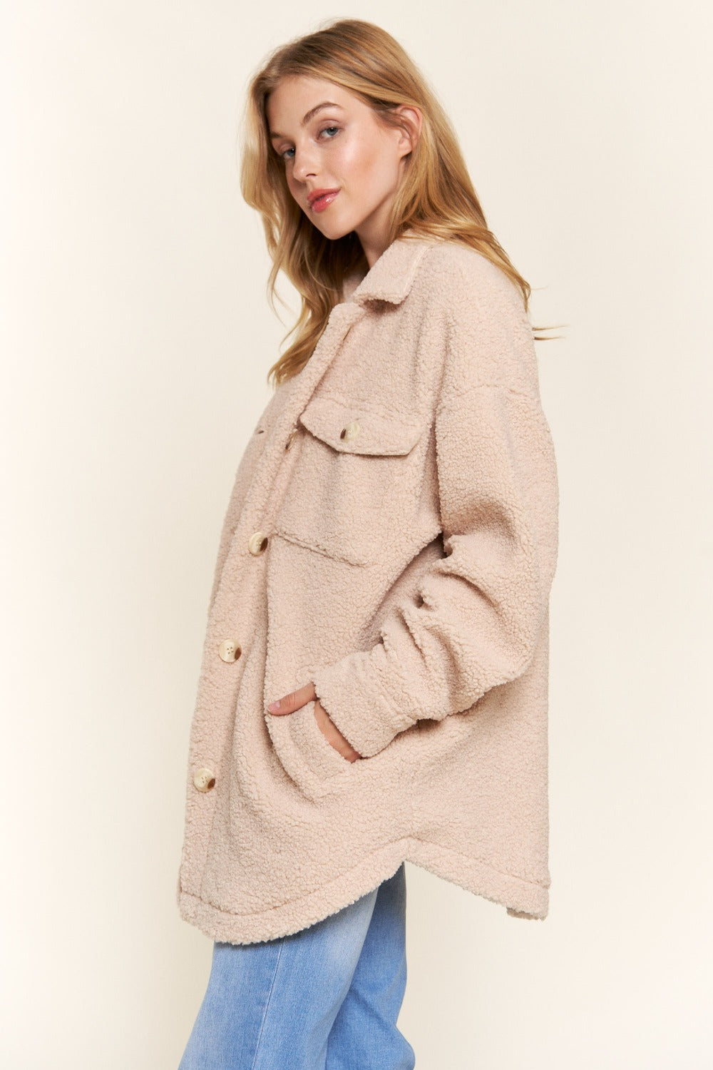 And The Why Teddy Sherpa Button Down Curved Hem Shacket Shirt And The Why Apparel Clothing Tops Ship from USA Shirts USA Women Trendsi https://www.cyberehub.com
