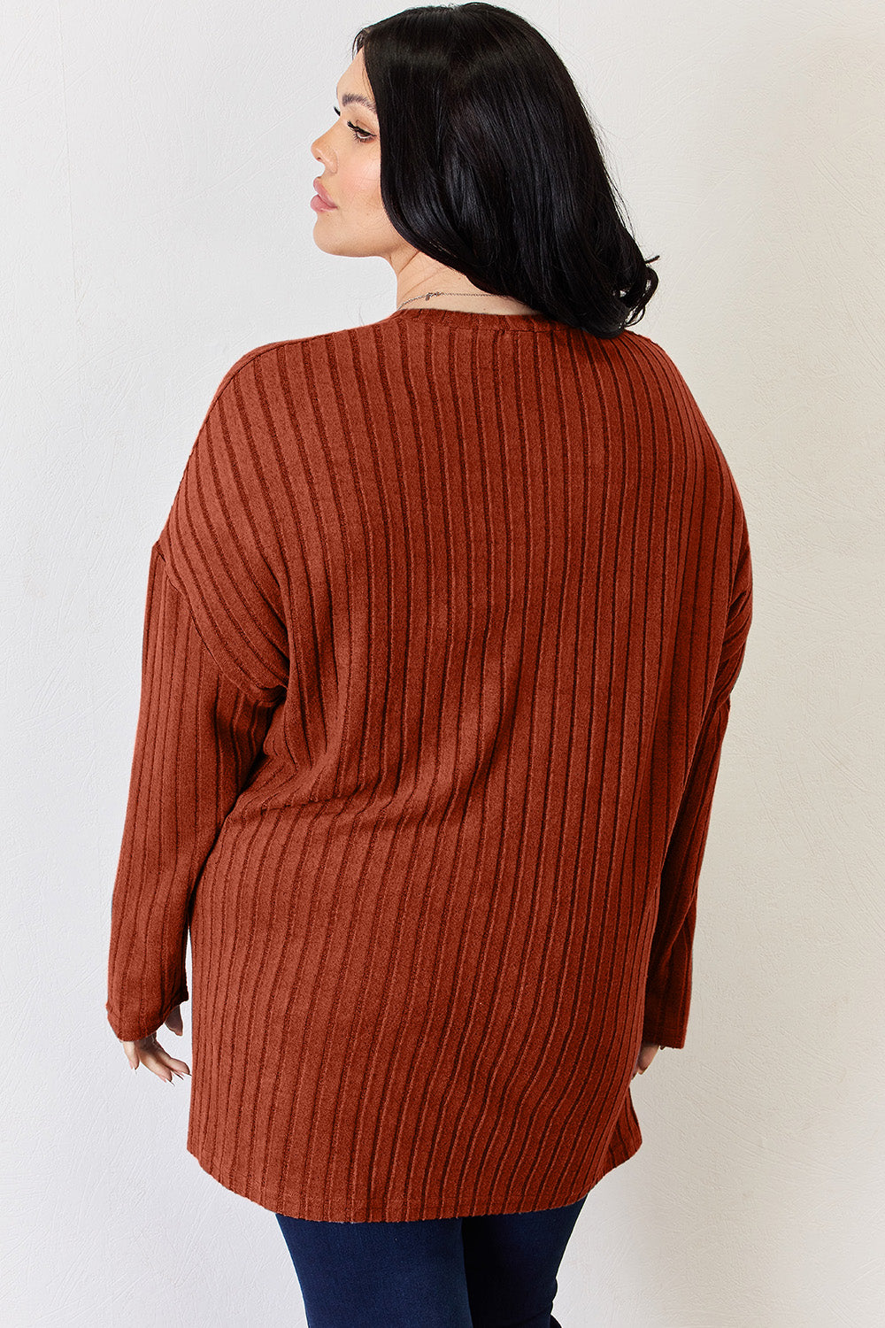 Basic Bae Full Size Ribbed Half Button Long Sleeve High-Low T-Shirt Apparel/Tops Basic Bae Ship from USA TikTok Tops Trendsi USPS Walmart Walmart Apparel Trendsi https://www.cyberehub.com