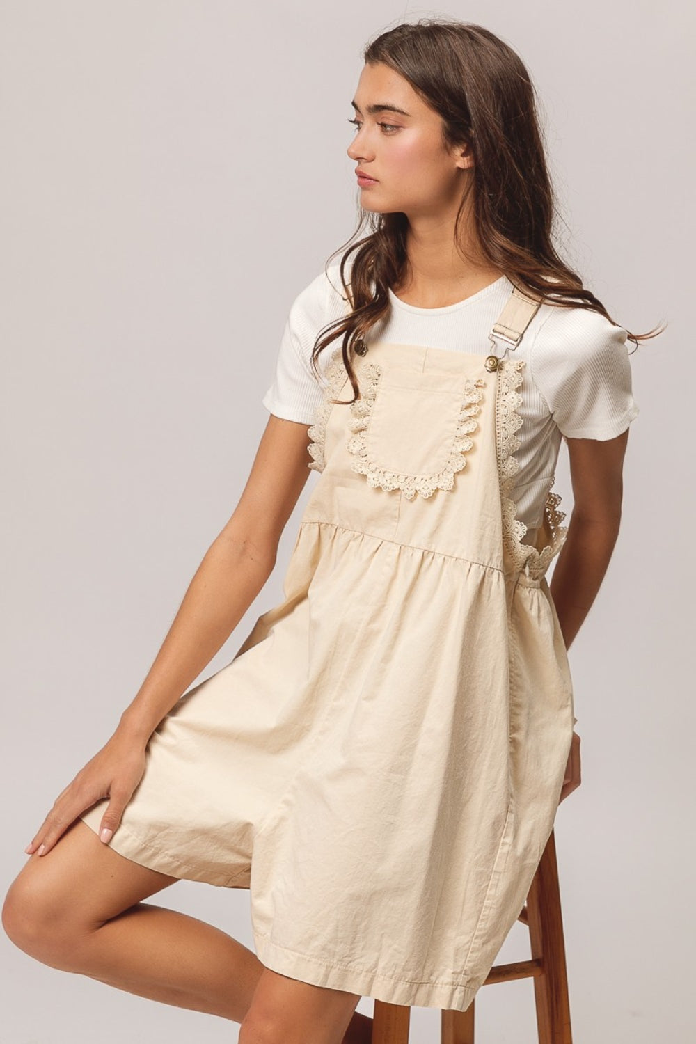 BiBi Back Patch Pocket Lace Trim Rompers Tops/Jackets/Sweaters BiBi Clothing Tops Memorial Day Sale Ship from USA TikTok Trendsi USPS Walmart Trendsi https://www.cyberehub.com