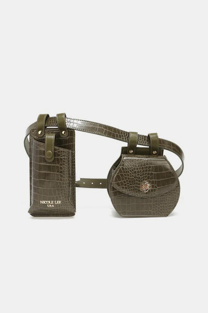 Nicole Lee USA 2 Piece Texture Belt Bag Olive One Size Nicole Lee USA Ship from USA TikTok USA Trendsi https://www.cyberehub.com